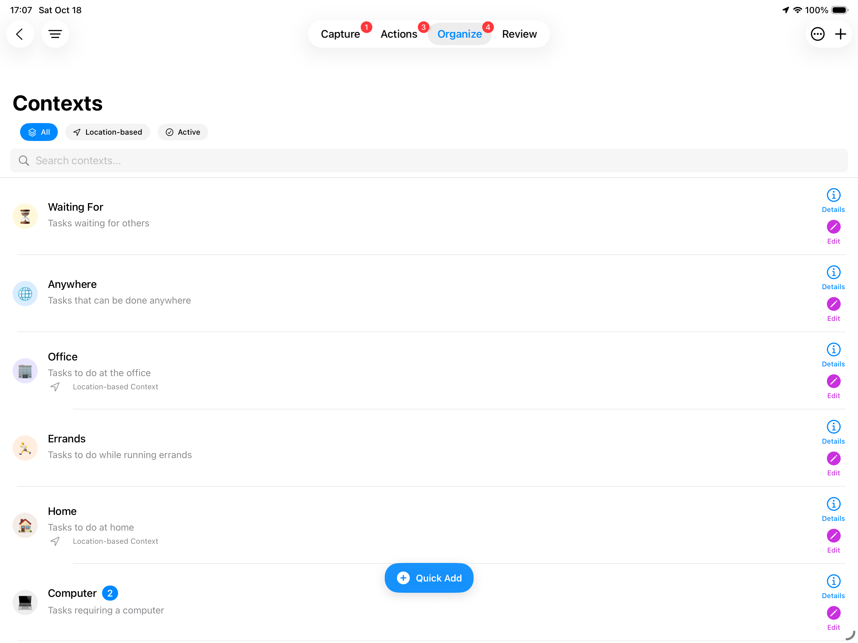 iPad Context Management